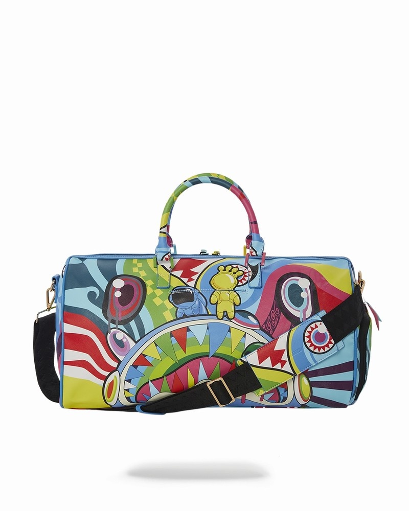 Multicolor Sprayground Mind Trip Men's Duffle Bags | 152505970