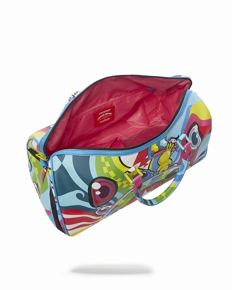 Multicolor Sprayground Mind Trip Men's Duffle Bags | 152505970