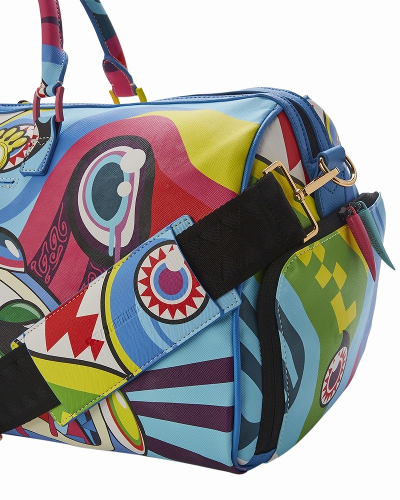 Multicolor Sprayground Mind Trip Men's Duffle Bags | 152505970