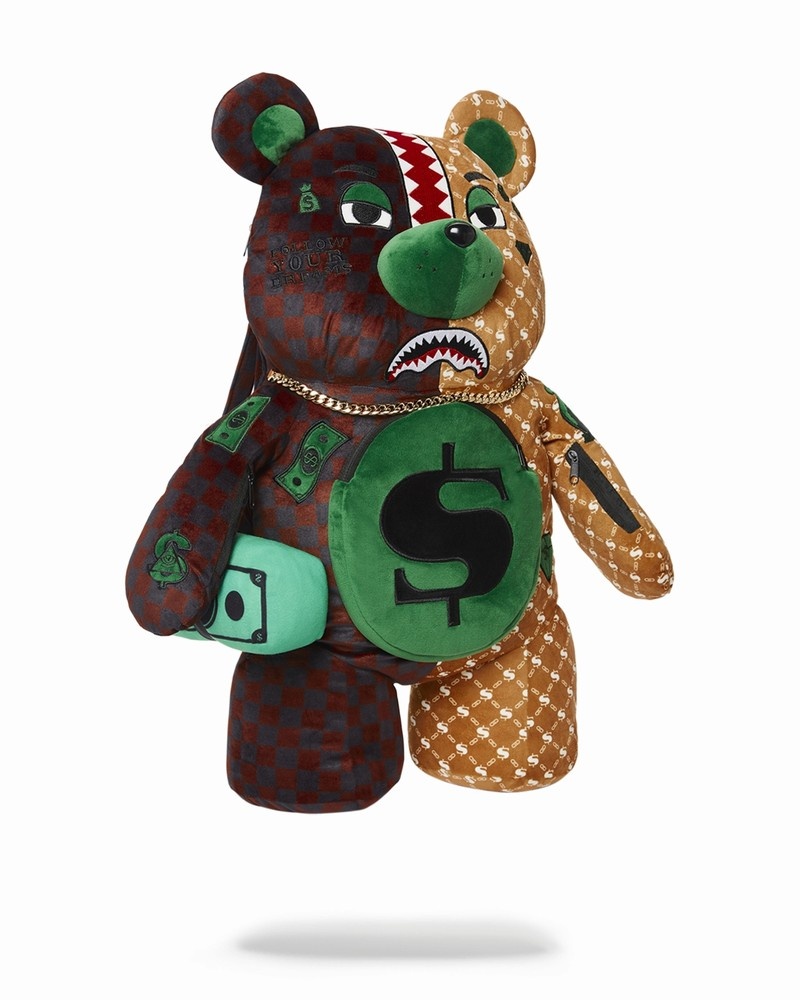 Multicolor Sprayground Money Bear Teddybear Paris Vs Florence Men's Backpacks | 530760562