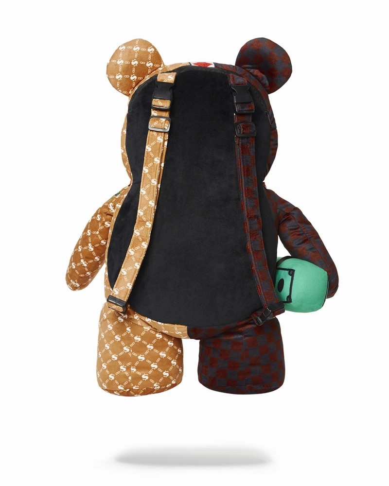 Multicolor Sprayground Money Bear Teddybear Paris Vs Florence Men's Backpacks | 530760562
