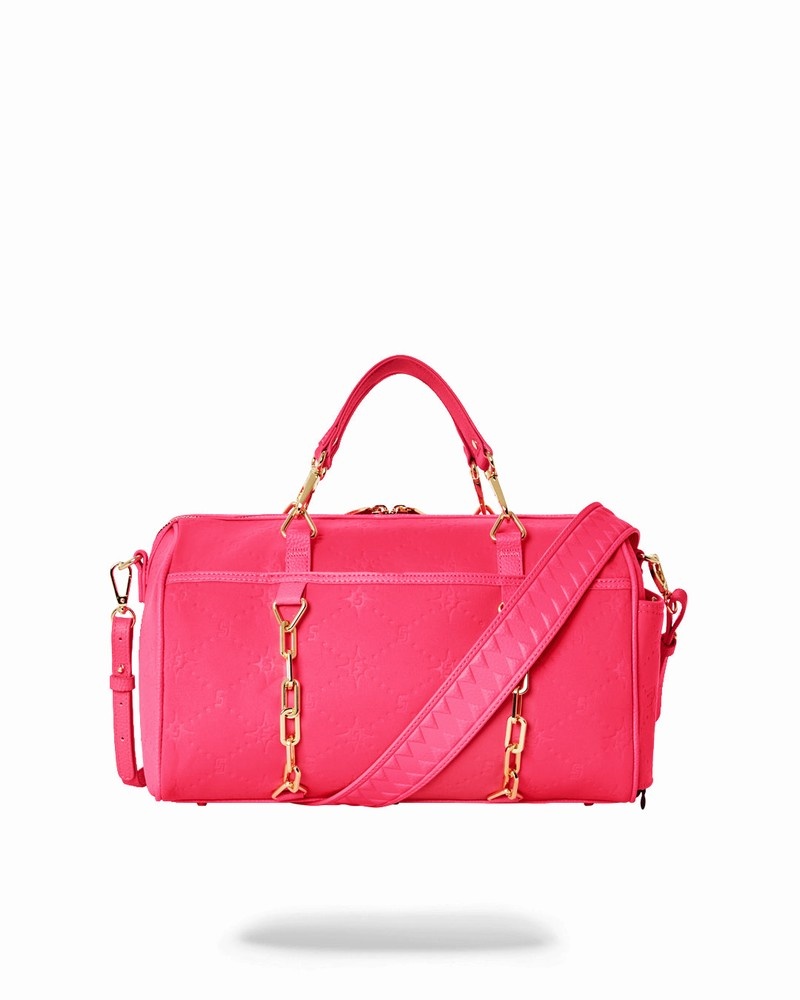 Multicolor Sprayground Pink Puffy Men's Duffle Bags | 227475036