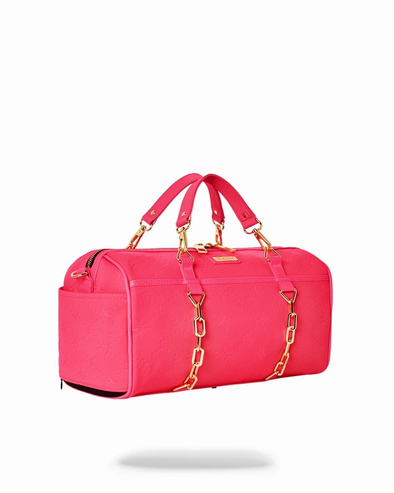 Multicolor Sprayground Pink Puffy Men's Duffle Bags | 227475036