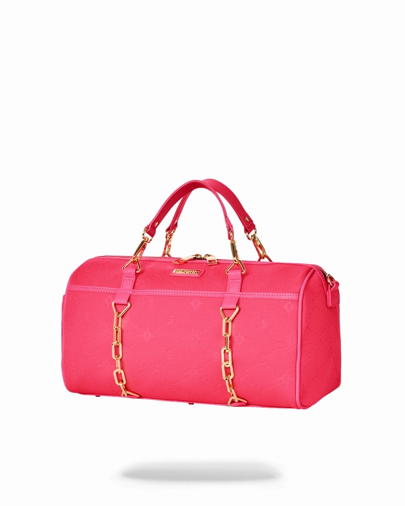 Multicolor Sprayground Pink Puffy Men's Duffle Bags | 227475036