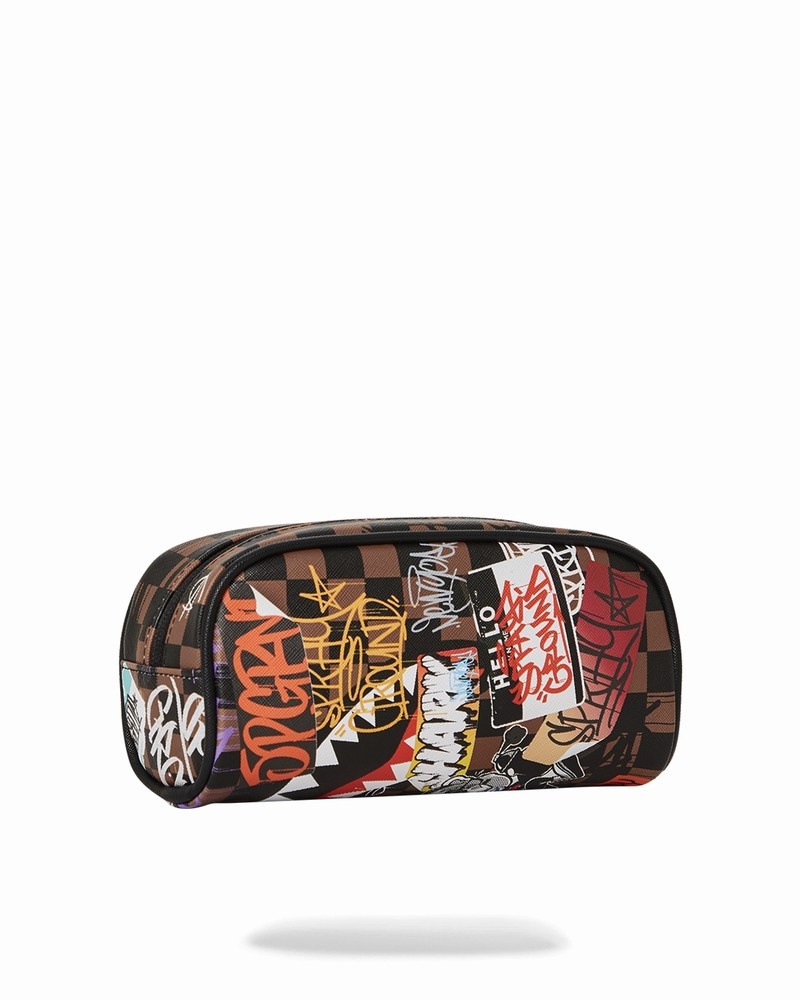 Multicolor Sprayground Sharks In Paris The Rizz Men's Pouches | 481762523