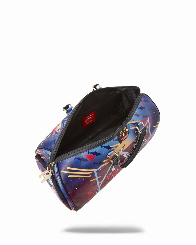 Multicolor Sprayground Sharkuza Men's Duffle Bags | 695746617