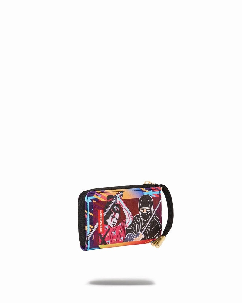 Multicolor Sprayground Sharkuza Purple Men's Wallets | 916586336