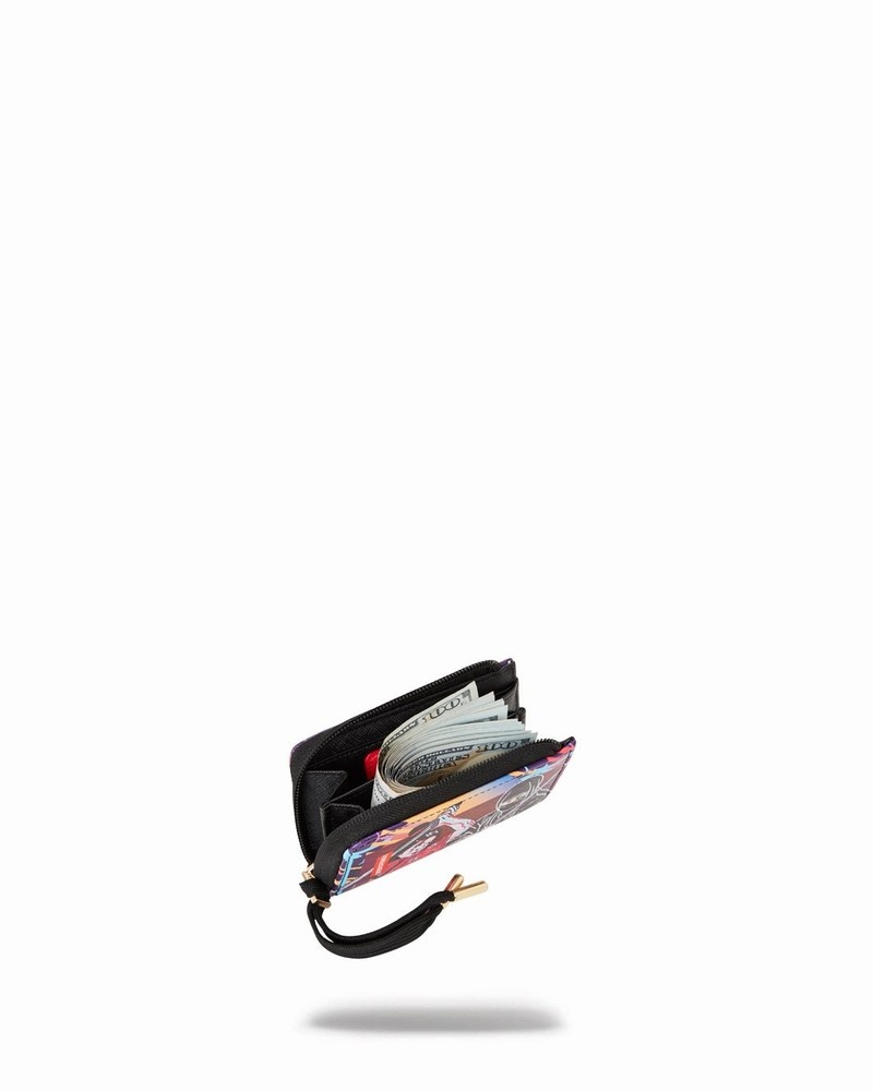 Multicolor Sprayground Sharkuza Purple Men's Wallets | 916586336