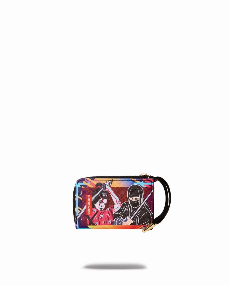 Multicolor Sprayground Sharkuza Purple Men\'s Wallets | 916586336