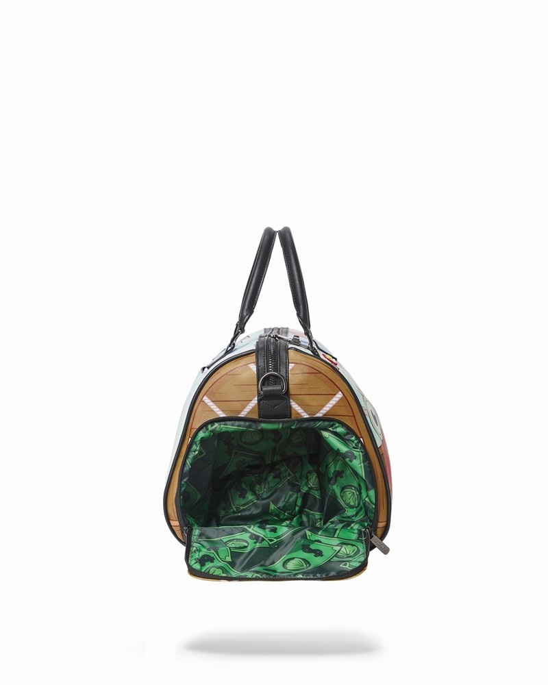 Multicolor Sprayground Spongebob Shark Crew Emperor Men's Duffle Bags | 725121883