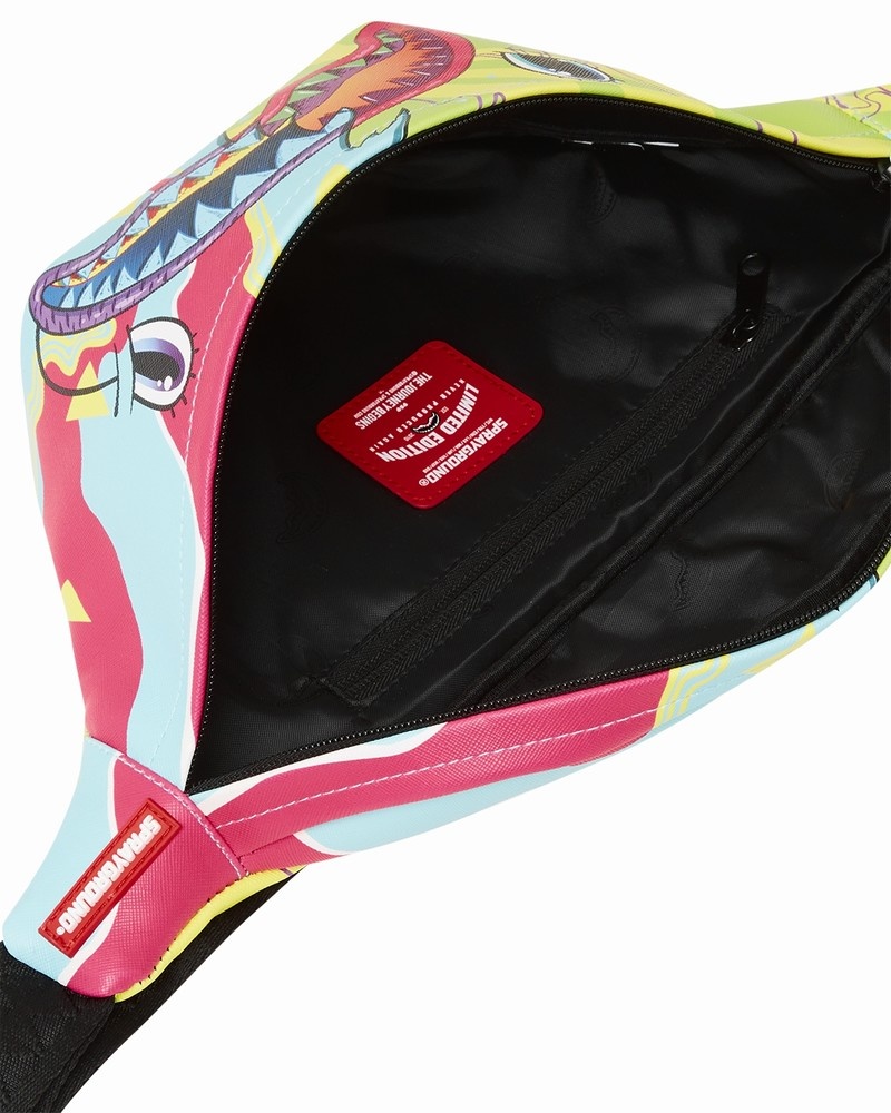 Multicolor Sprayground Super Weird Savvy Men's Crossbody Bags | 707866889
