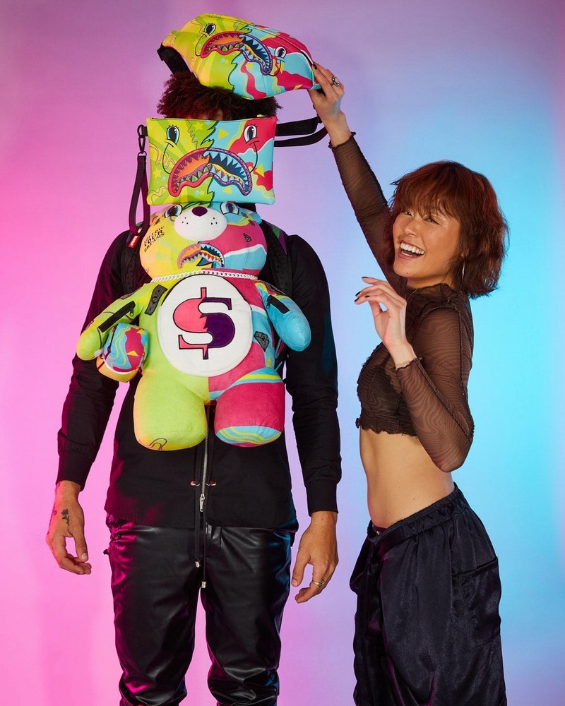 Multicolor Sprayground Super Weird Savvy Men's Crossbody Bags | 707866889