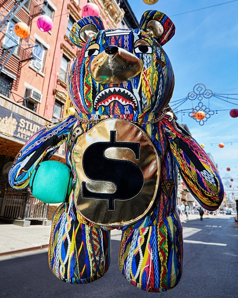 Multicolor Sprayground The Golden Age Moneybear Teddybear Men's Backpacks | 936408764