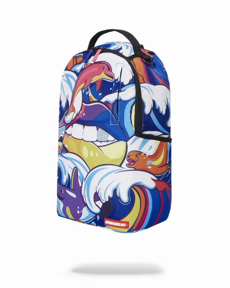 Multicolor Sprayground Tsunami Lover Men's Backpacks | 482621487
