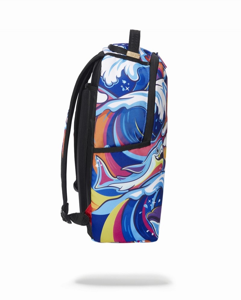 Multicolor Sprayground Tsunami Lover Men's Backpacks | 482621487