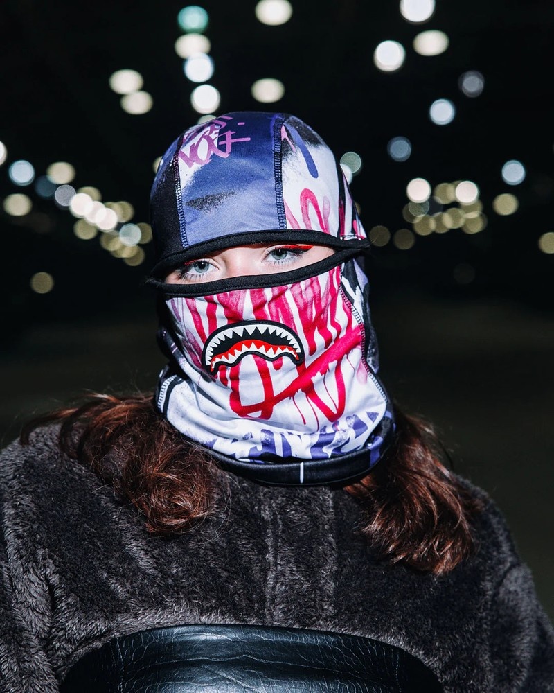 Multicolor Sprayground Vandalized Women's Ski Masks | 589598272