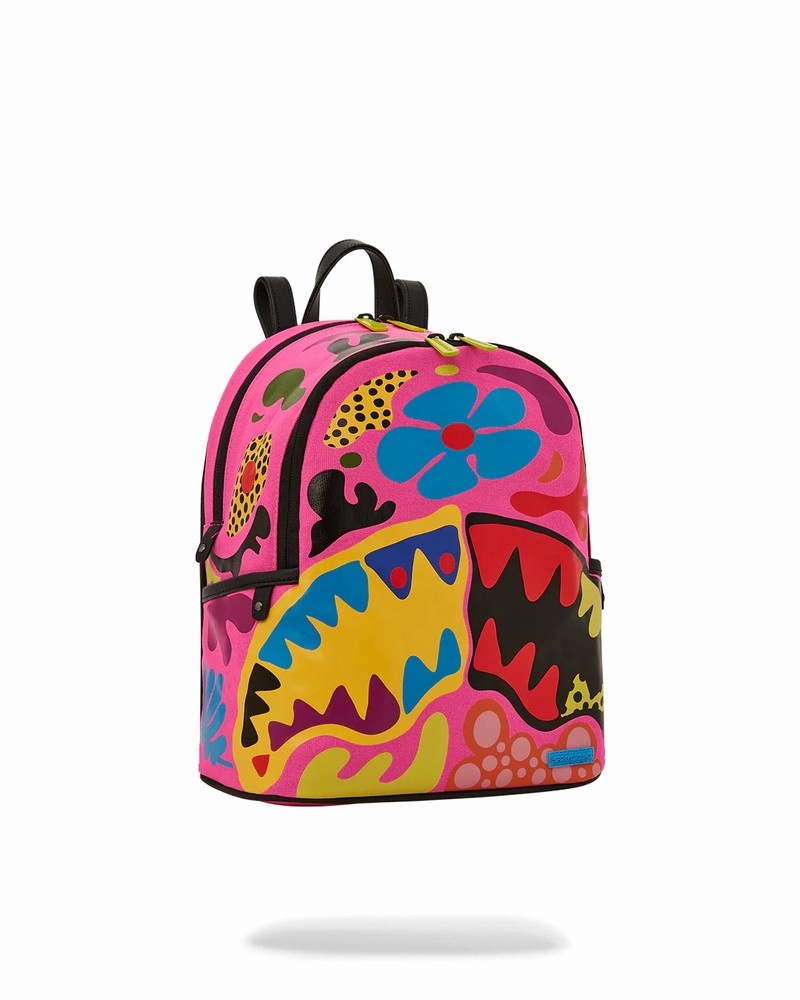Multicolor Sprayground Wild Flora Savage Men's Backpacks | 110800831