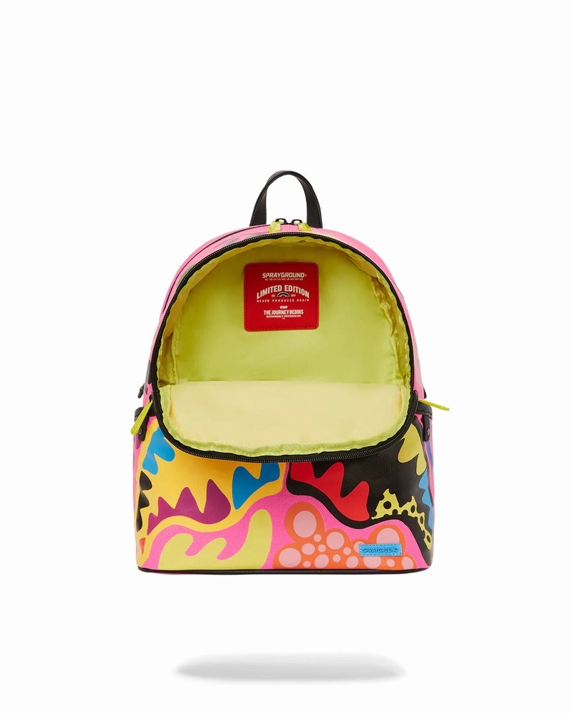 Multicolor Sprayground Wild Flora Savage Men's Backpacks | 110800831