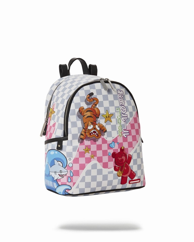 Multicolor Sprayground Wtf Knockout Savage Men's Backpacks | 411488051