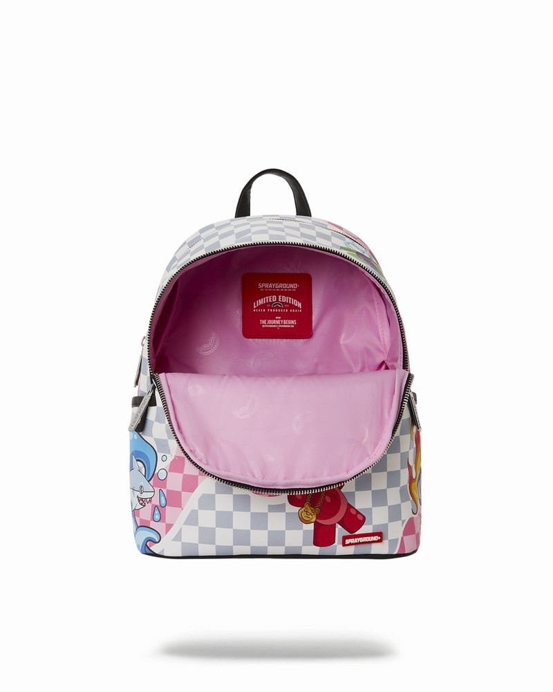Multicolor Sprayground Wtf Knockout Savage Men's Backpacks | 411488051