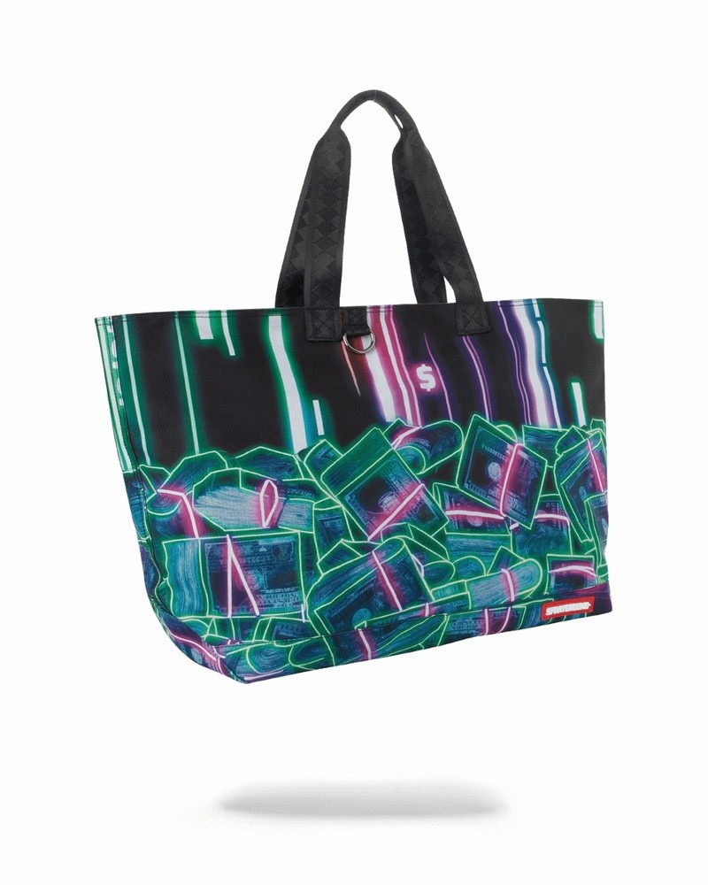Multicolor Sprayground 暗号通貨スタック Men's Tote Bags | 454229