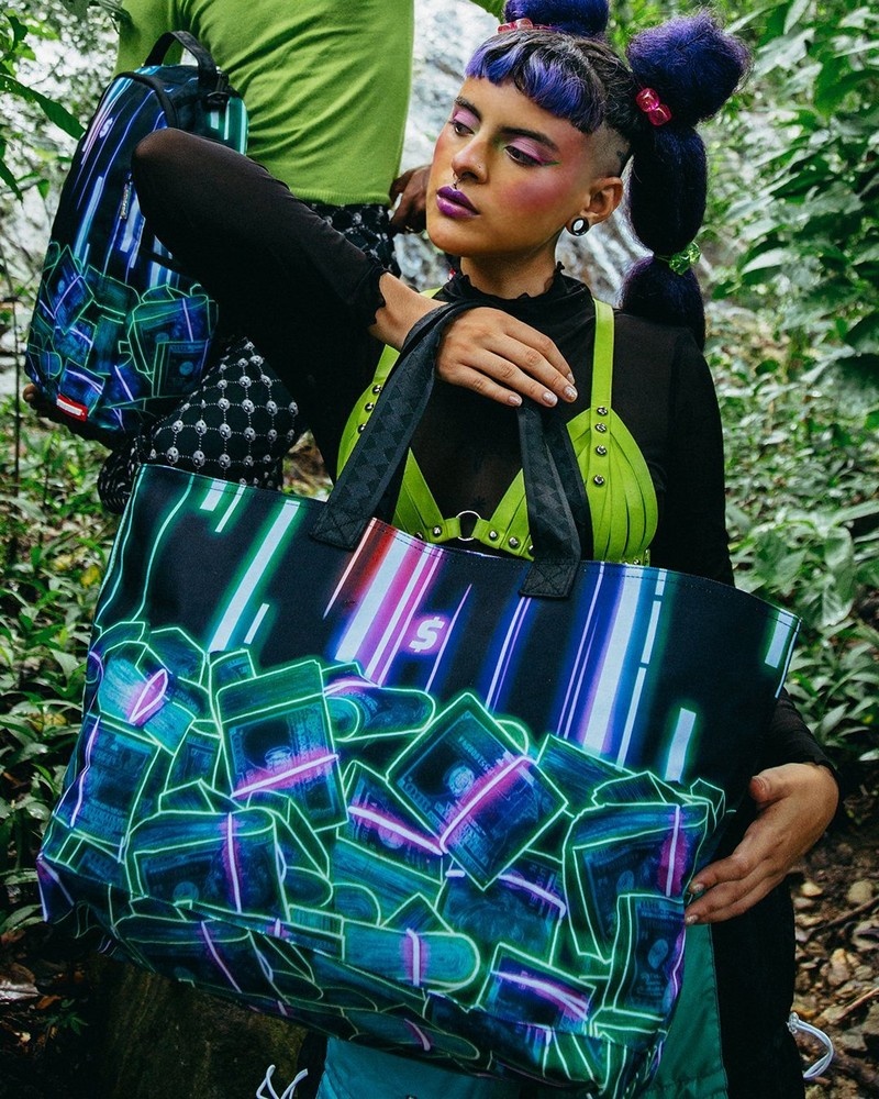 Multicolor Sprayground 暗号通貨スタック Men's Tote Bags | 454229