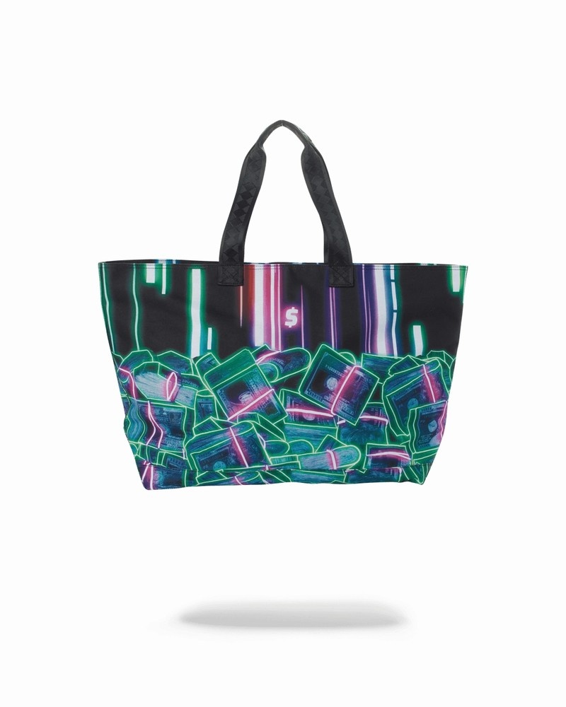 Multicolor Sprayground 暗号通貨スタック Men's Tote Bags | 454229