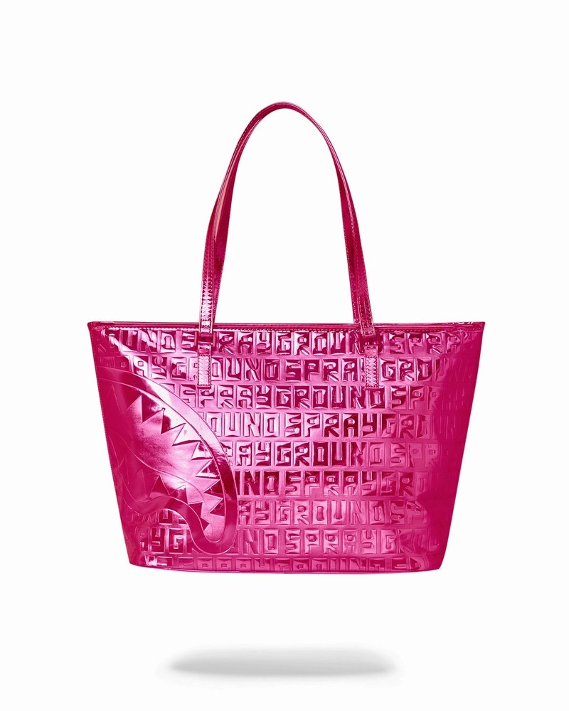 Pink Sprayground Offended Men's Tote Bags | 785580160