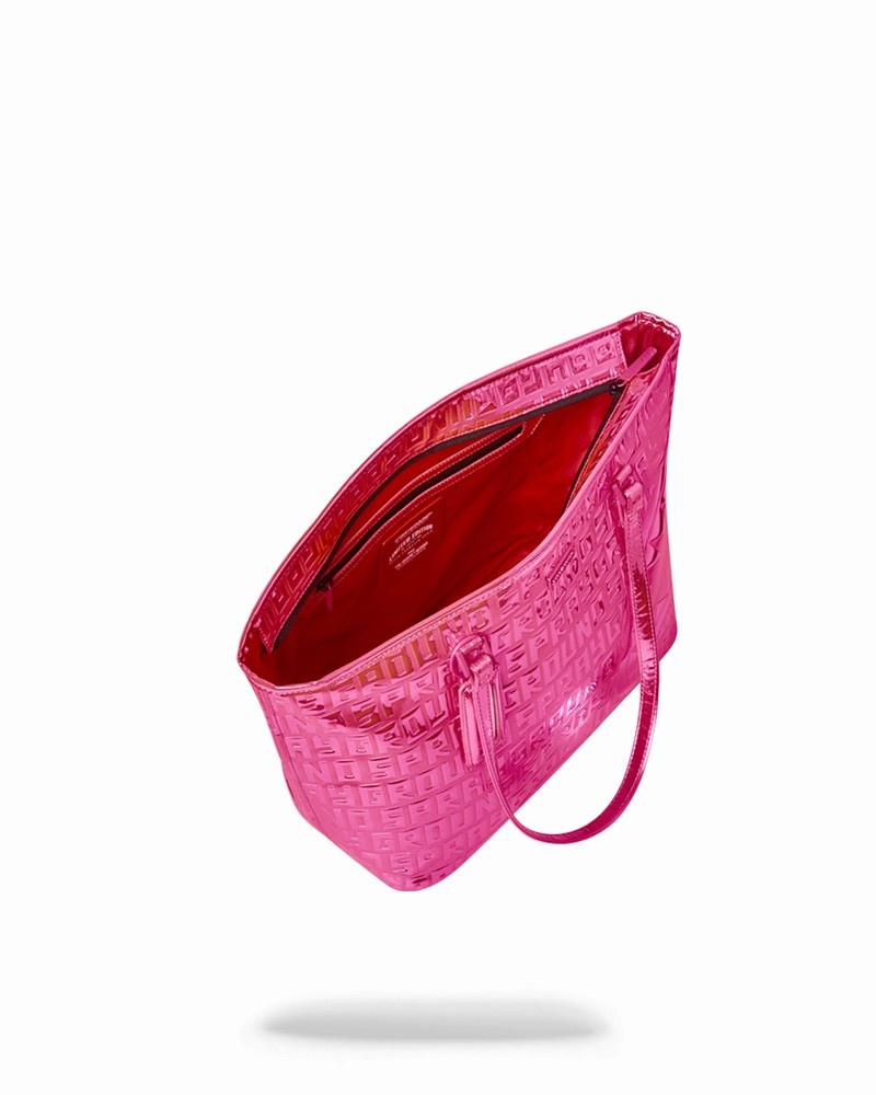 Pink Sprayground Offended Men's Tote Bags | 785580160