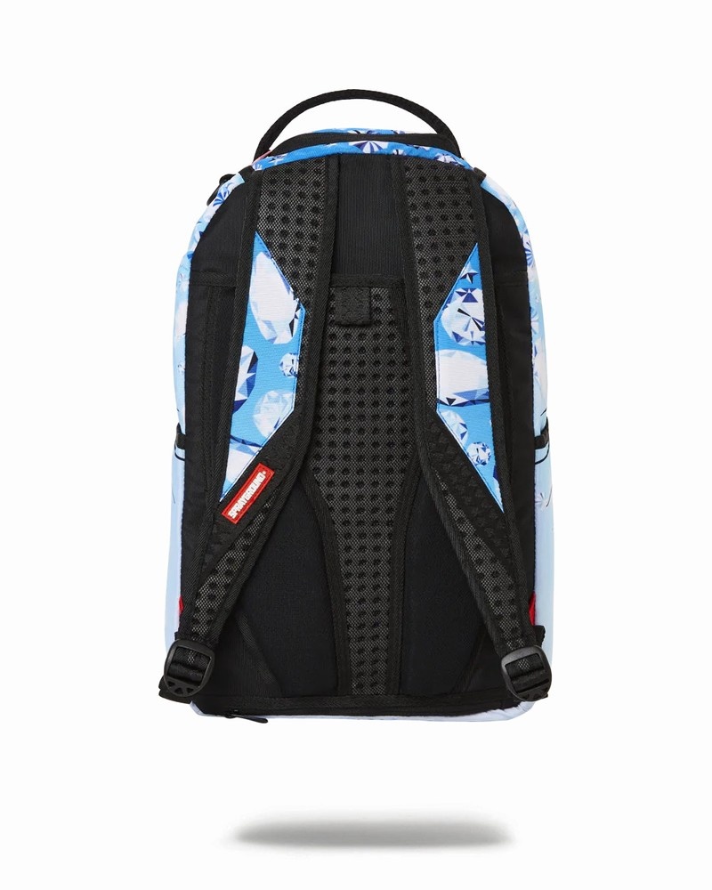Pink Sprayground Panther Sharkmouth Dlxr Blue Men's Backpacks | 26739629