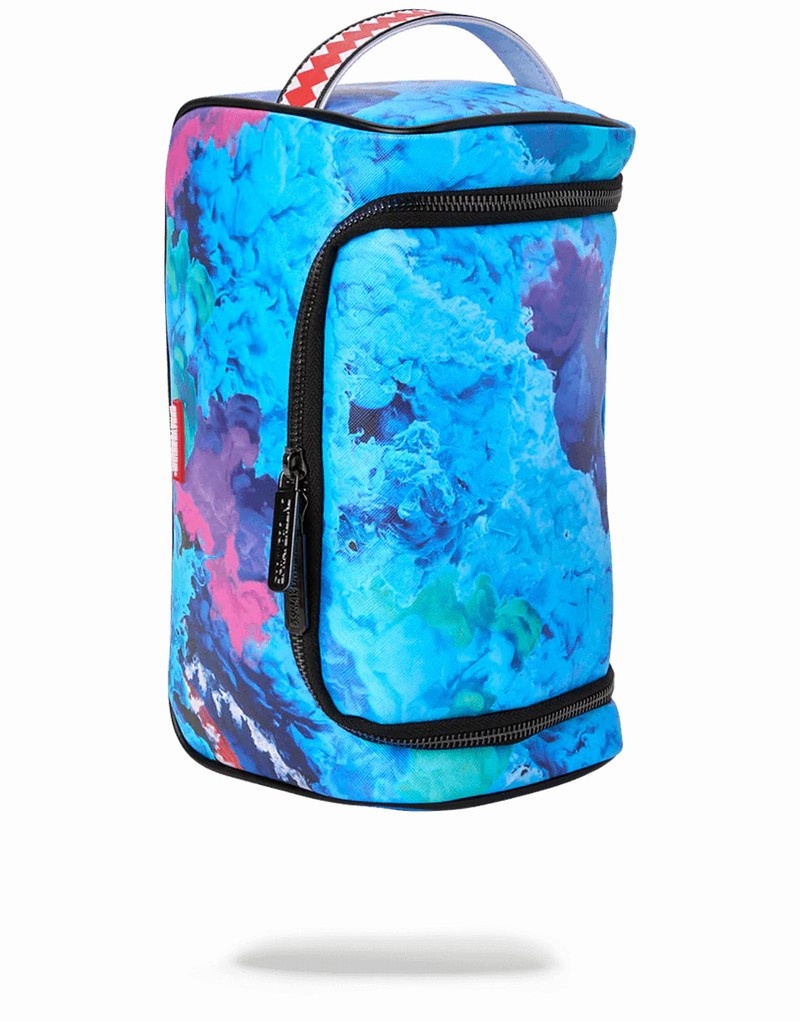 Purple Sprayground Pochette Color Drip Men's Toiletry Bags | 542762165