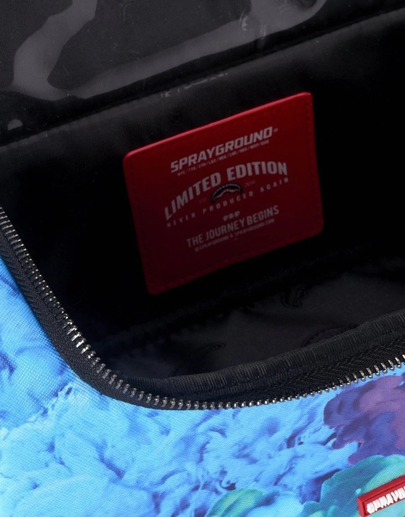Purple Sprayground Pochette Color Drip Men's Toiletry Bags | 542762165