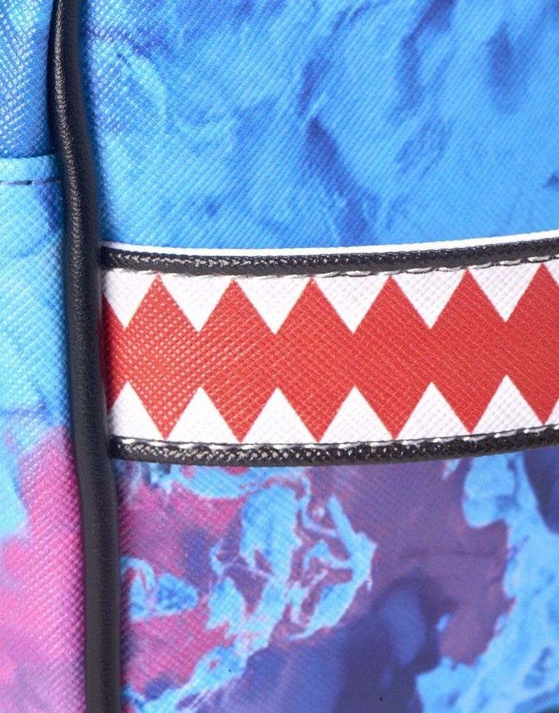 Purple Sprayground Pochette Color Drip Men's Toiletry Bags | 542762165