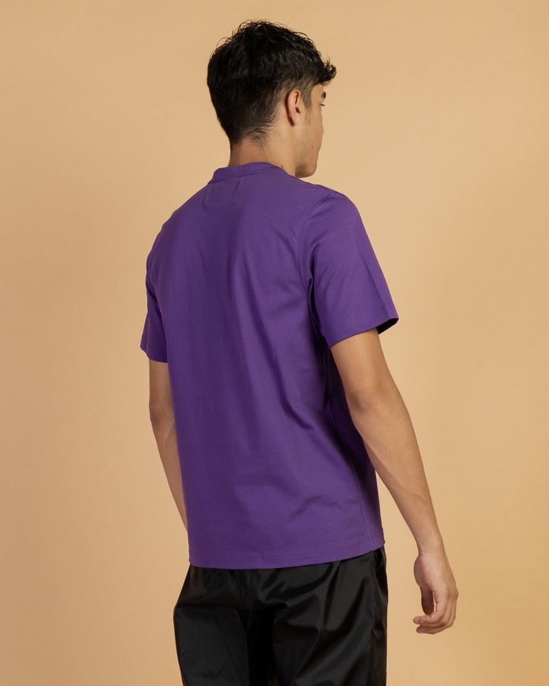 Purple Sprayground Stampa Stereo Men's T Shirts | 755564182