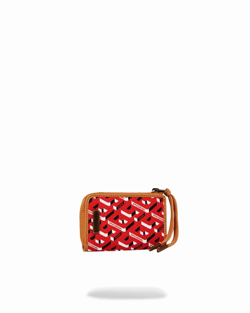 Red Sprayground 3dsg Men's Wallets | 820243565