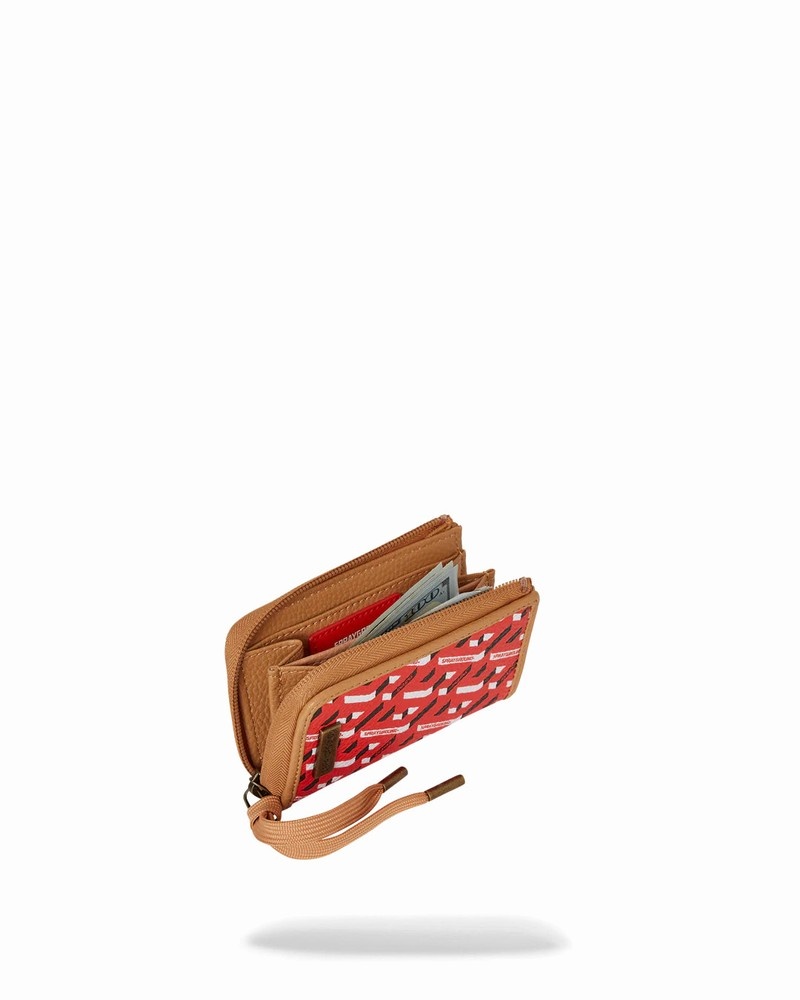 Red Sprayground 3dsg Men's Wallets | 820243565