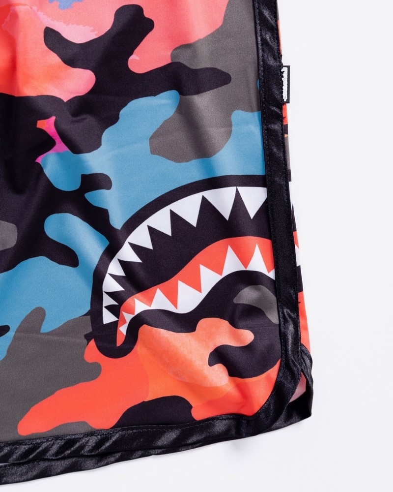 Red Sprayground Color Camo Women's Swim Shorts | 455089331