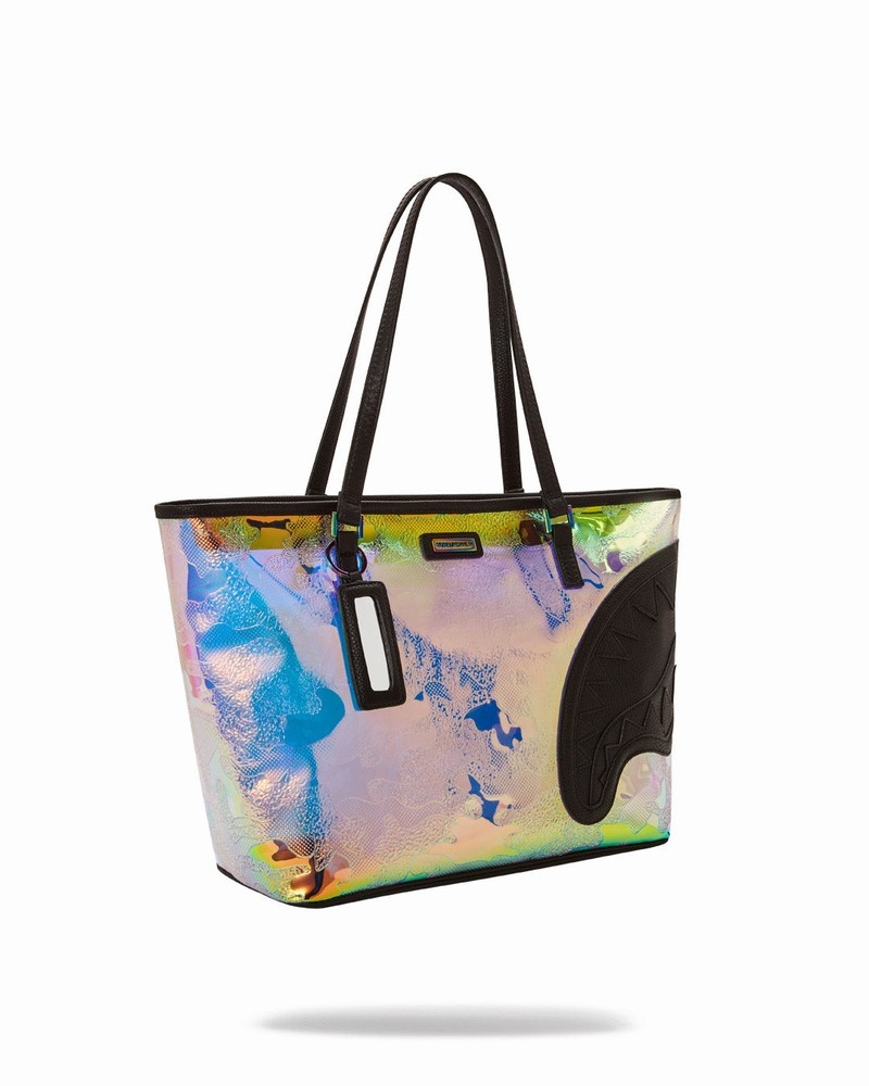 Silver Sprayground Magic City Men's Tote Bags | 655829389