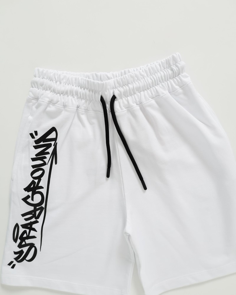 White Sprayground Bermuda Tag Kids' Shorts | 188934540