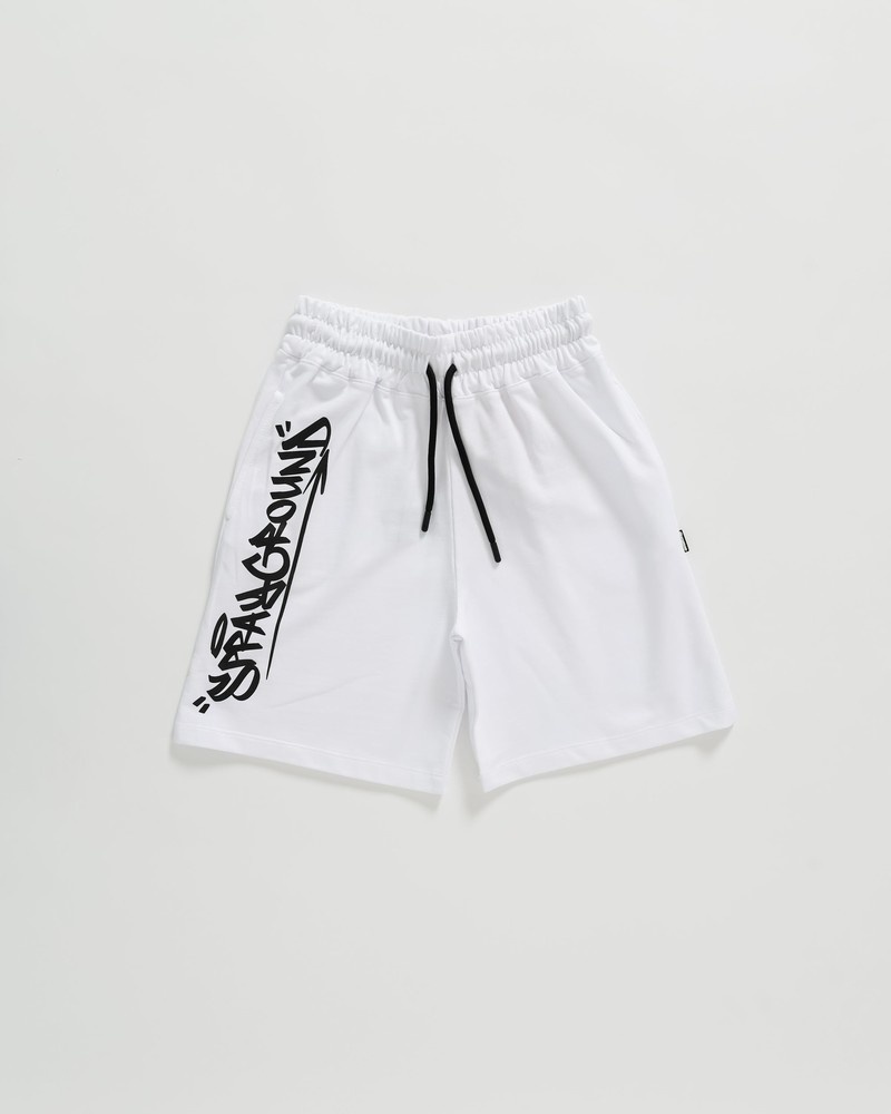White Sprayground Bermuda Tag Kids\' Shorts | 188934540
