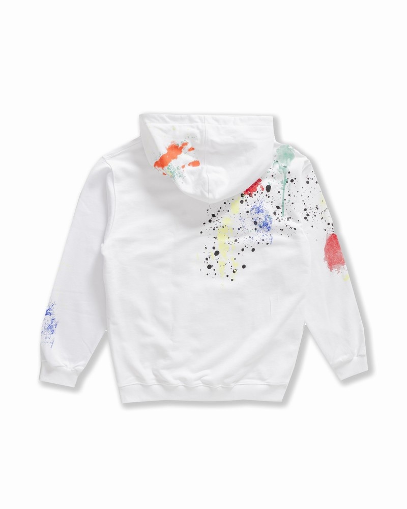 White Sprayground Color Splat Women's Hoodie | 759805235