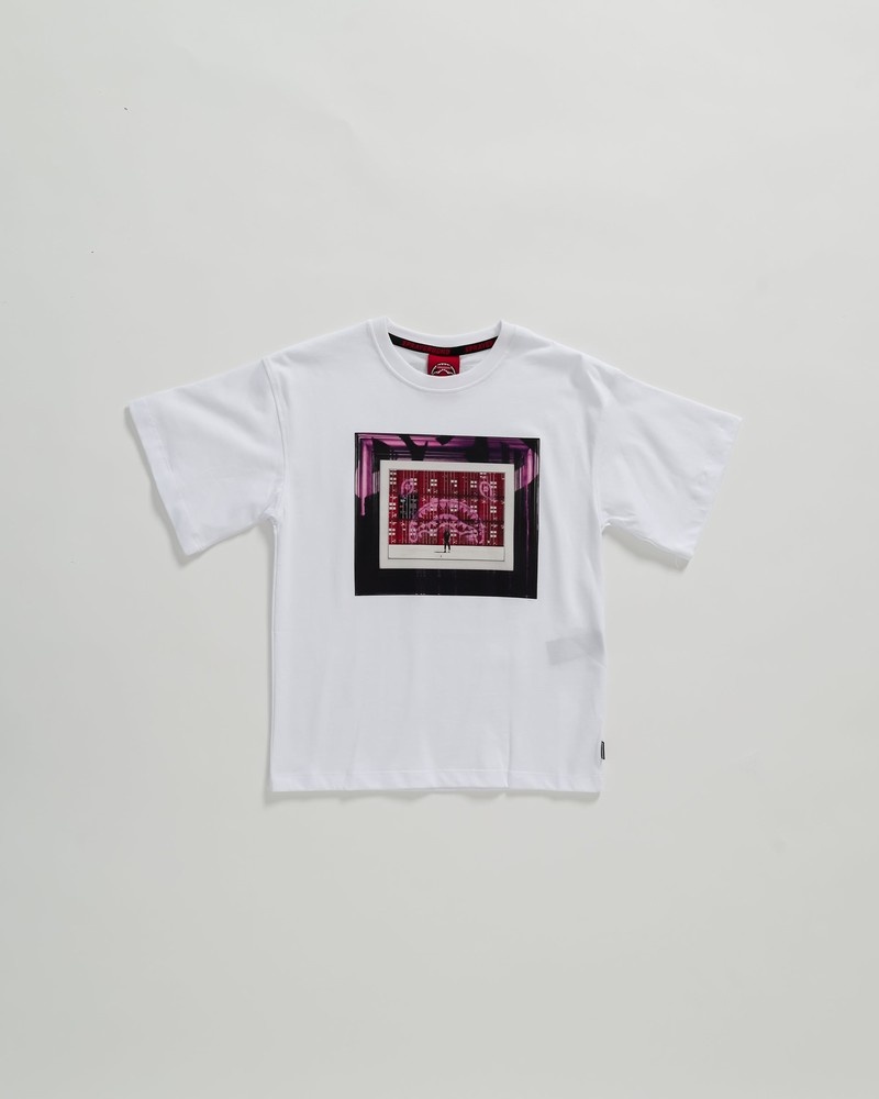 White Sprayground Dbd Is Here Kids\' T Shirts | 228612429