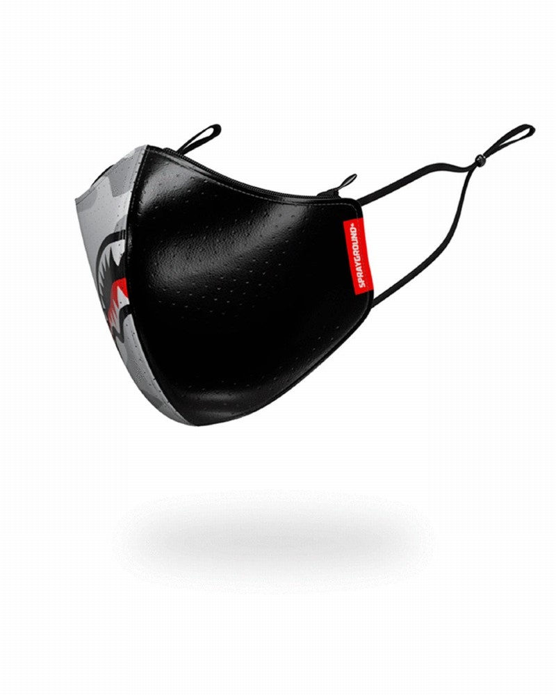 White Sprayground Fixed Filter Damage Control Pvc Fashion Women's Face Masks | 115357983