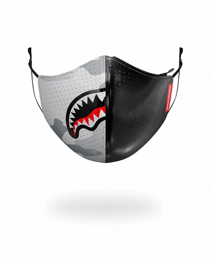 White Sprayground Fixed Filter Damage Control Pvc Fashion Women\'s Face Masks | 115357983