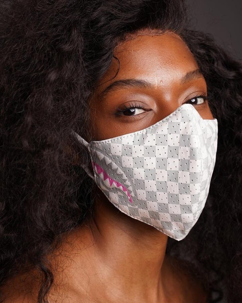 White Sprayground Fixed Filter Rose All Day Pvc Fashion Men's Face Masks | 558445599