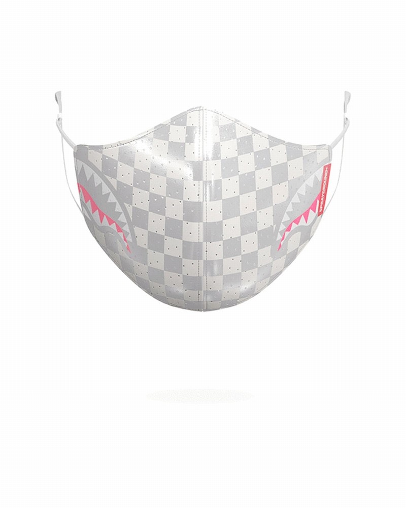 White Sprayground Fixed Filter Rose All Day Pvc Fashion Women\'s Face Masks | 611625272
