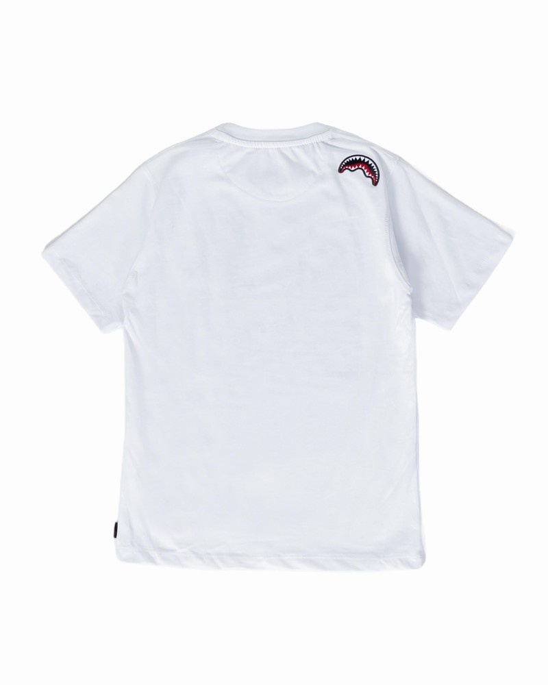 White Sprayground Invaders Kids' T Shirts | 762862950