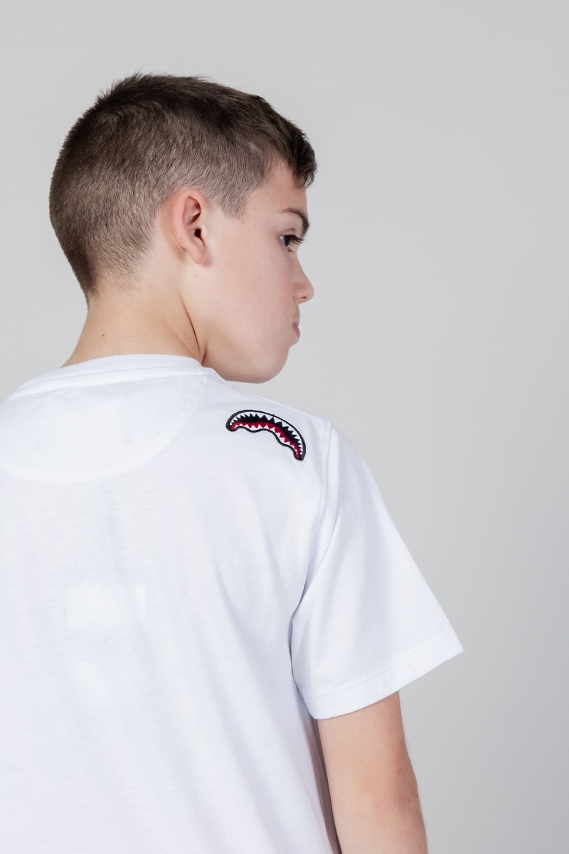 White Sprayground Invaders Kids' T Shirts | 762862950