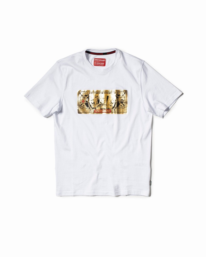 White Sprayground Madabout Money Kids\' T Shirts | 544673635
