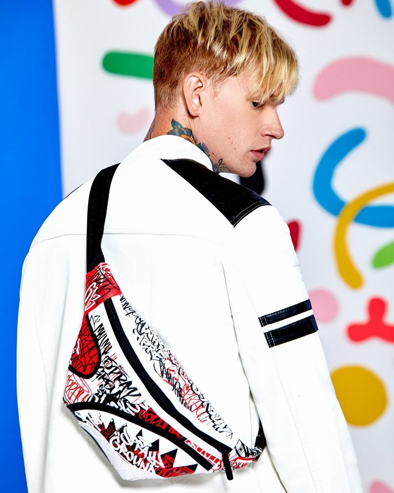 White Sprayground Mysterious Mastermind Savvy Men's Crossbody Bags | 808474672